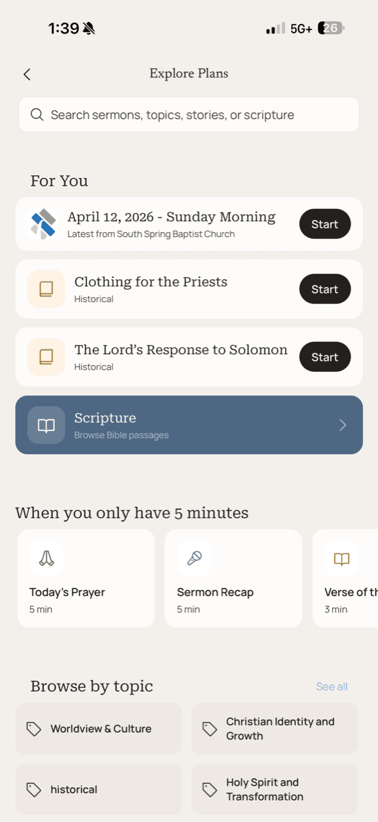 Explore personalized devotional plans